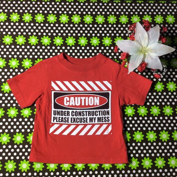 Place Caution construction t-shirt 6-9 months - Picture 1 of 3